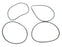 LOT OF 4 NEW METRIC BUNA G-180 O-RINGS, 0672-THMF, 179.3 X 5.7 MM