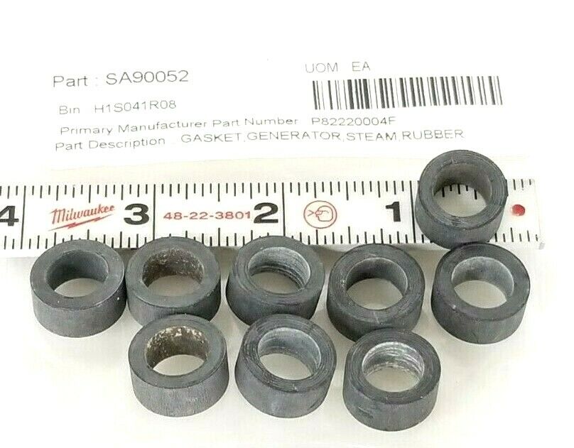 LOT OF 9 NEW GENERIC P82220004F RUBBER STEAM GASKETS SA90052 1/2'' IN. ID