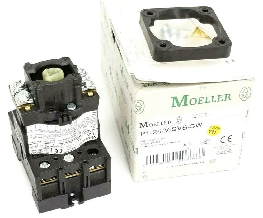 KLOCKNER MOELLER P1-25/V/SVB-SW MAIN INTERRUPTOR SWITCH 050738 W/O TWIST HANDLE