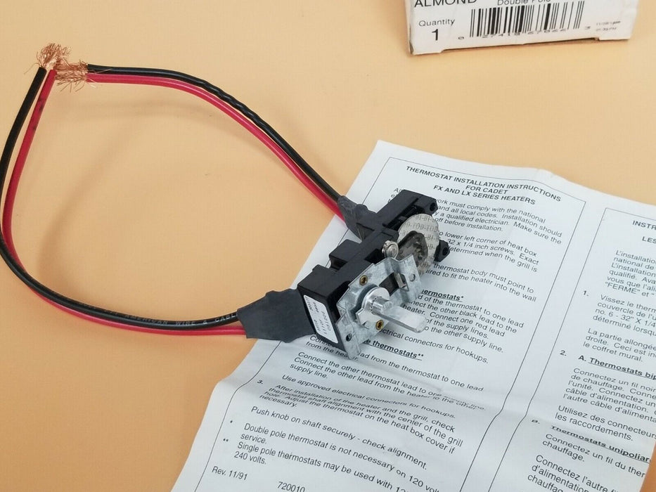 NIB CADET 67066 MODEL XLT2 FIELD MOUNT THERMOSTAT, DOUBLE POLE, 67066XLT2