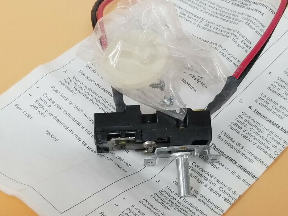 NIB CADET 67066 MODEL XLT2 FIELD MOUNT THERMOSTAT, DOUBLE POLE, 67066XLT2