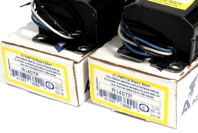 2 NIB ADVANCE R-140-TP RAPID START BALLASTS 120V 60HZ LAMP 1F40T12