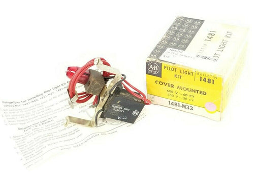 NIB ALLEN BRADLEY 1481-N33 COVER MOUNTED PILOT LIGHT KIT 600V-60CY