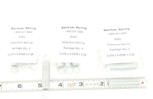 LOT OF 11 NEW GARDNER DENVER E32C EXTENSION SPRINGS 0.375x0.0348x2.25