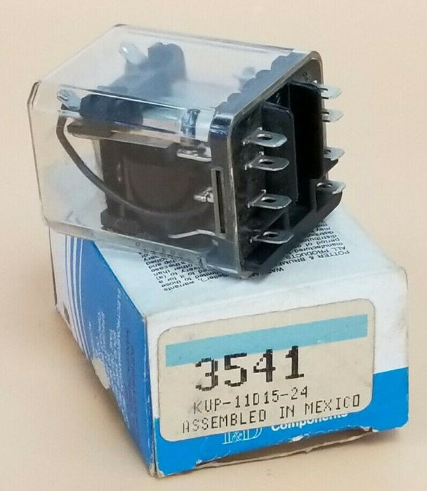 NIB POTTER & BRUMFIELD KUP-11D15-24 RELAY 3541, 24VDC, KUP11D1524
