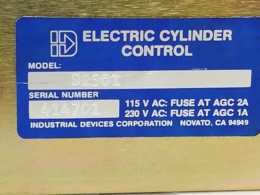 INDUSTRIAL DEVICES CORP. D2301 POWER SUPPLY ECC HOUSING CHASSIS (HOUSING ONLY)