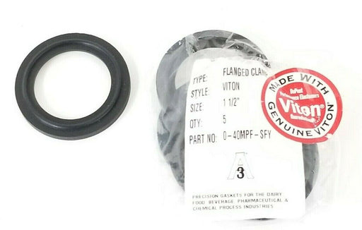 LOT OF 5 NEW PURESERVE SYSTEMS A3 0-40MPF-SFY FLANGED CLAMPS VITON 1-1/2''