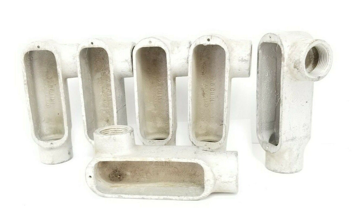 LOT OF 6 APPLETON FORM 35 UNILET 90 DEG. ELBOWS 1'' LL