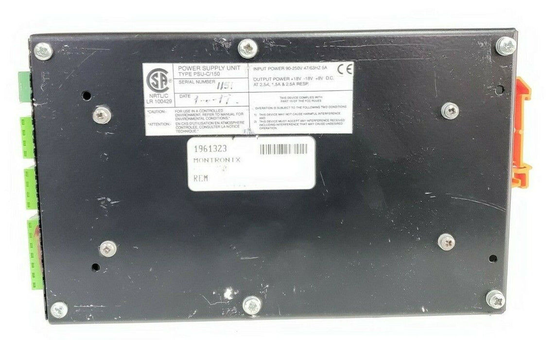 MONTRONIX PSU-C/150 POWER SUPPLY 90-250V 47/63HZ 5A 18VDC PSUC150 (REPAIRED)