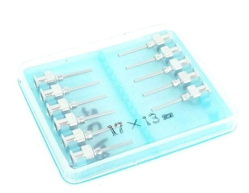 LOT OF 11 NEW GENERIC / UC 17x13MM DISPENSING NEEDLES 13MM TUBE LENGTH