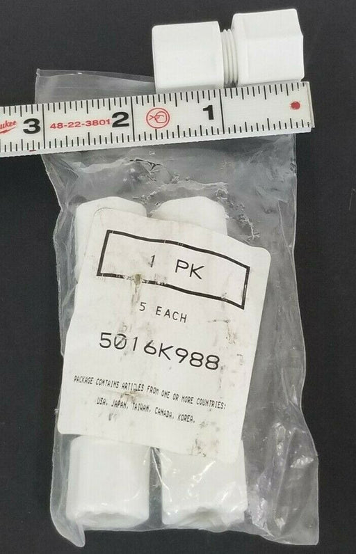 BAG OF 5 NEW GENERIC 5016K988 POLYPROPYLENE FITTING COUPLINGS