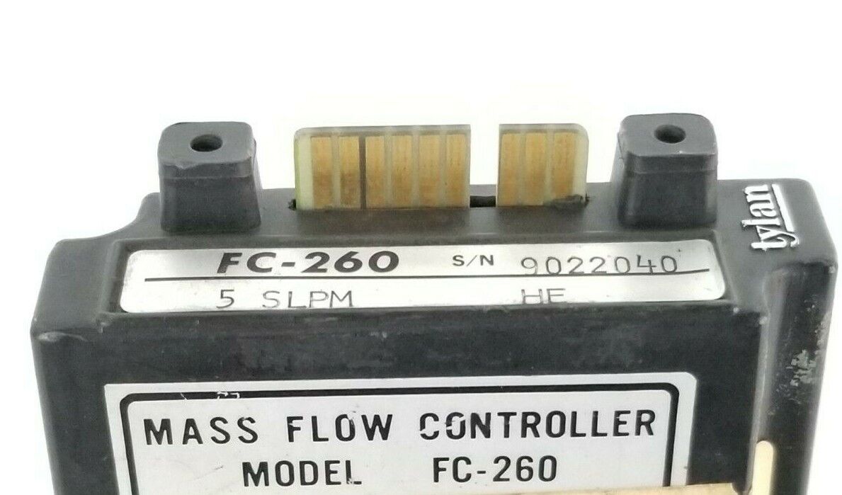 TYLAN CORP. FC-260-5-SLPM-HE MASS FLOW CONTROLLER 150PSIG FC-260 FC2605SLPMHE