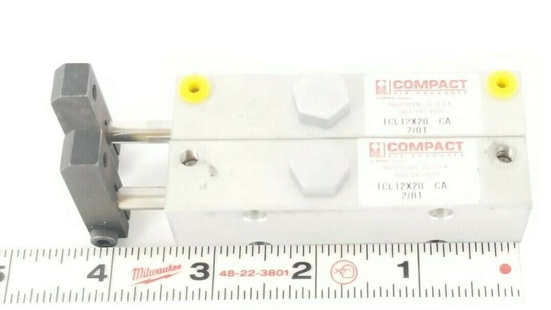 LOT OF 2 ITT COMPACT AIR TCL12X20-CA CYLINDERS TCL12X20CA