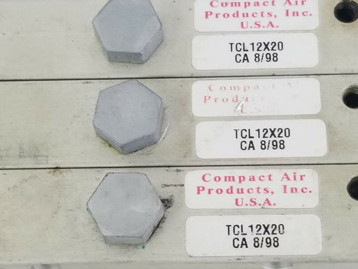 LOT OF 3 ITT COMPACT AIR TCL12X20 CYLINDERS TCL12X20, 12MM BORE