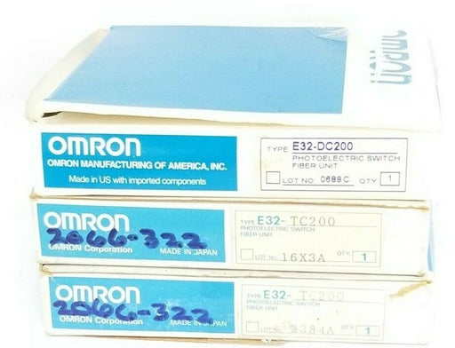 LOT OF 3 NIB OMRON E32-TC200 PHOTOELECTRIC SWITCH E32TC200 2M