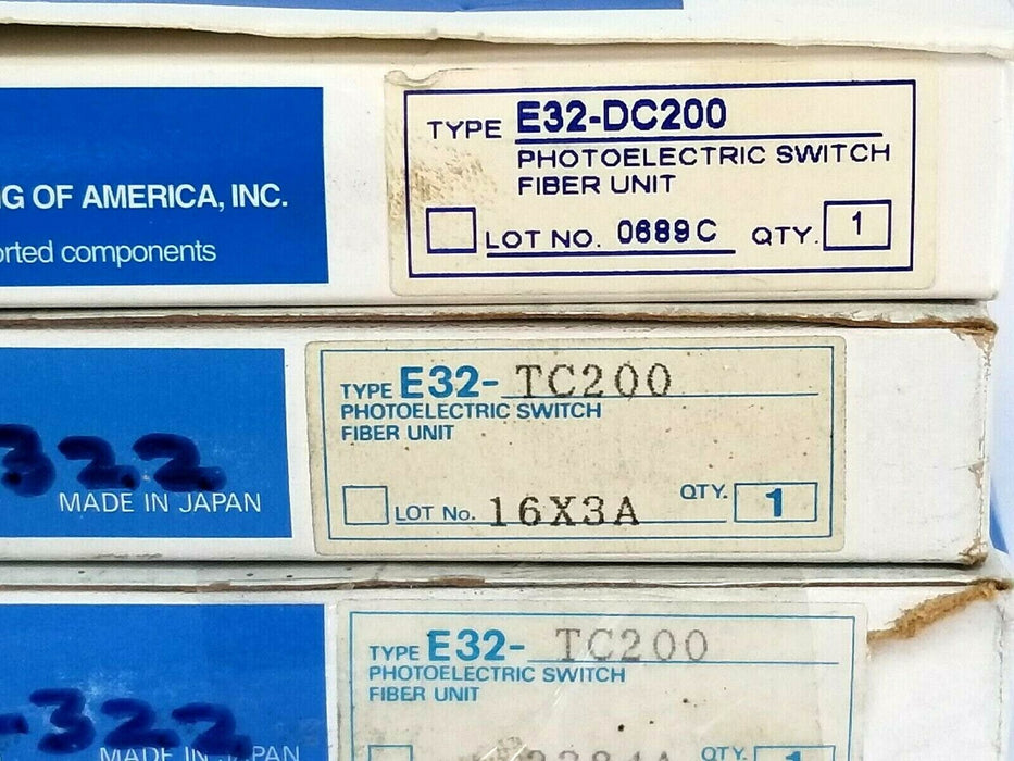 LOT OF 3 NIB OMRON E32-TC200 PHOTOELECTRIC SWITCH E32TC200 2M