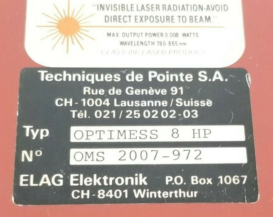 ELAG ELEKTRONIK OPTIMESS 8 HP LASER HEAD OPTIMESS-8-HP, OMTPIMESS 8 HP