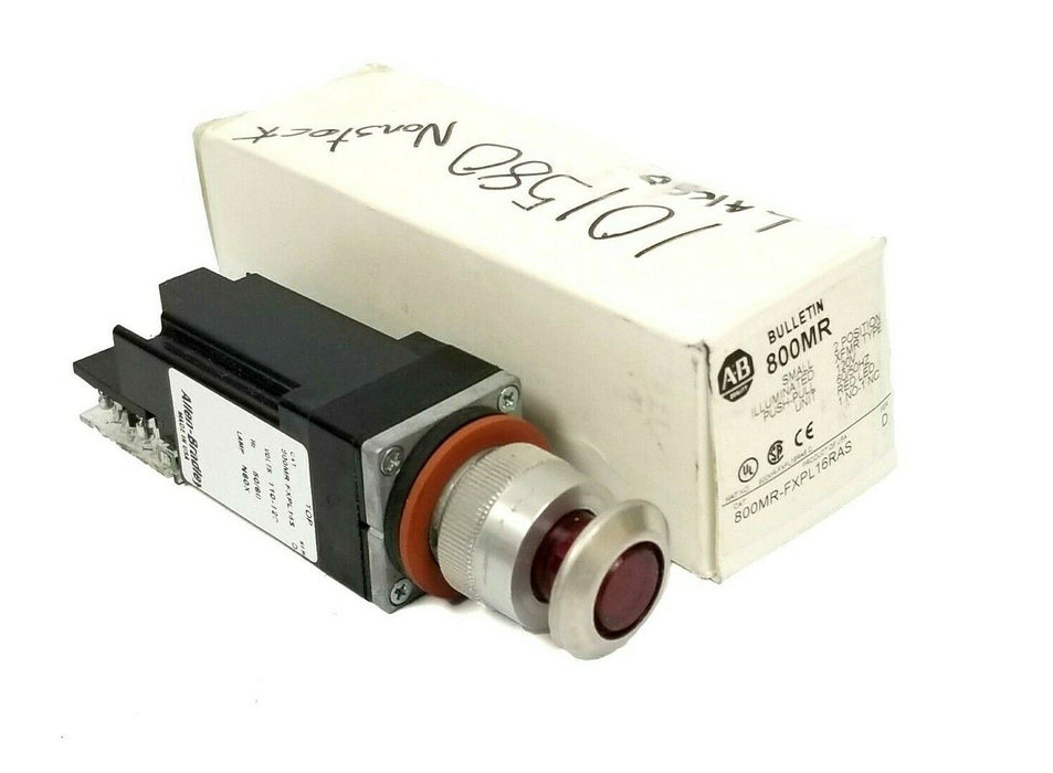 NEW ALLEN BRADLEY 800MR-FXPL16RAS / D ILLUMINATED PUSH/PULL UNIT 800MRFXPL16RAS