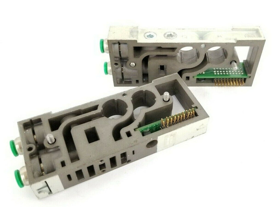 LOT OF 2 NUMATICS 006-207 MANIFOLD VALVES W/ 256-152 BOARDS