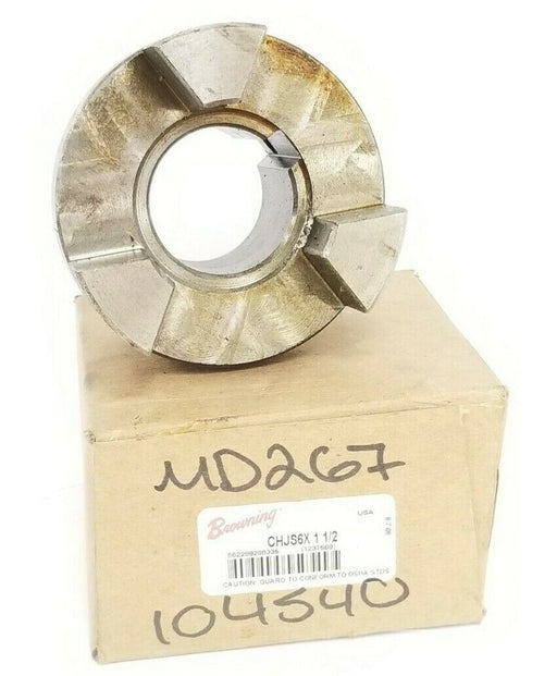 NIB BROWNING CHJS6X 1 1/2 JAW COUPLING, 1-1/2" BORE, CHJS6X11/2