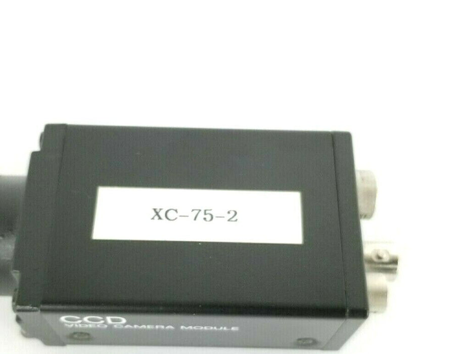 SONY XC-75-2 CCD CAMERA W/ 3'' IN. LENS & MOUNTING BRACKET 10.5-15VDC XC75-2