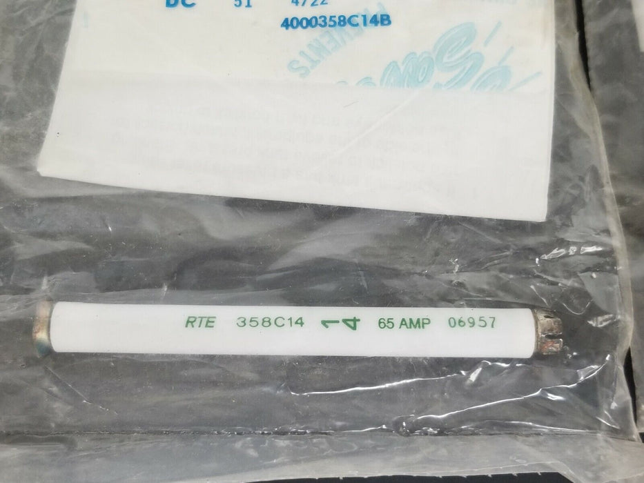 NEW RTE 358C14 RENEWAL DUAL SENSING BAY-O-NET FUSE LINK 65AMP 4000358C14B