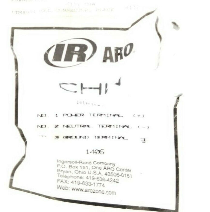 NEW ARO INGERSOLL RAND CHW WIRING SOL CONNECTOR BLACK (OPENED BAG)