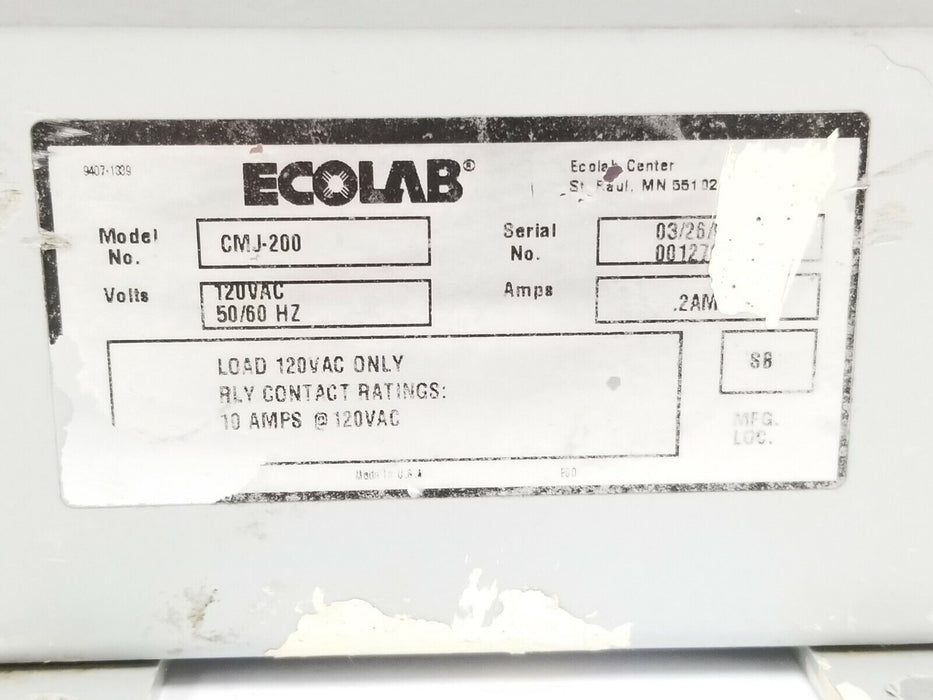 HOFFMANN A-664CHSCFGW ENCLOSURE 6.00X6.00X4.00 ECOLAB CONTROL MASTER JR
