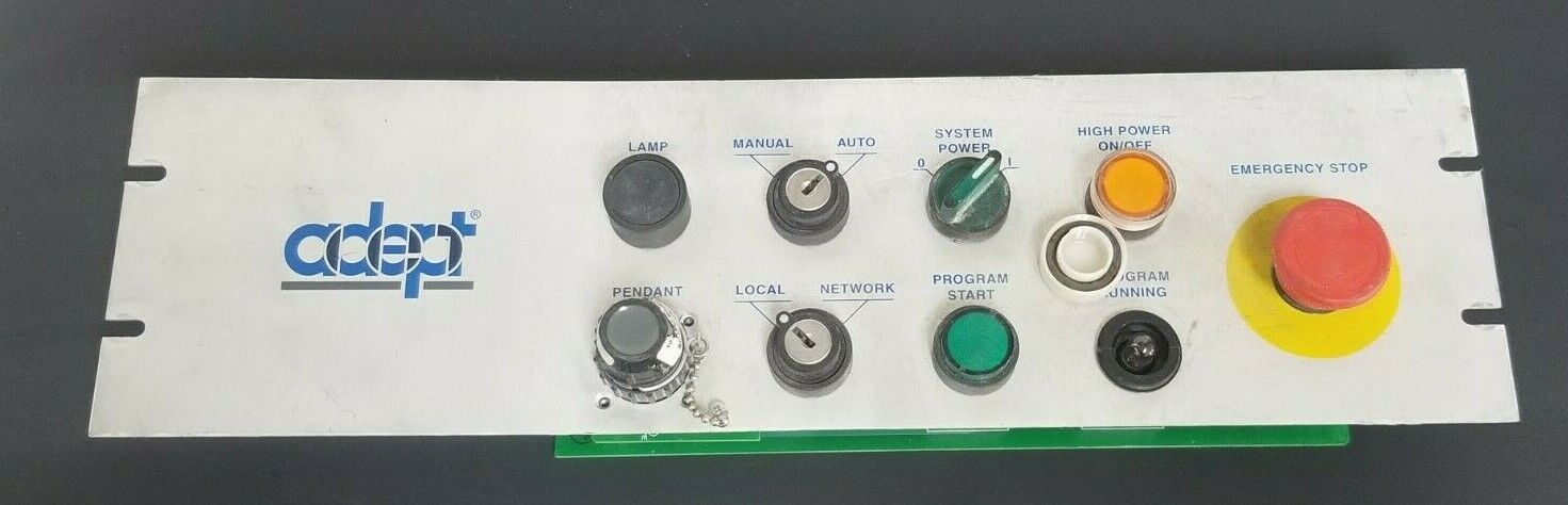 ADEPT TECH. MODEL: VFP CATEGORY 1 CONTROL PANEL PART NO: 30332-00395 W/O KEYS