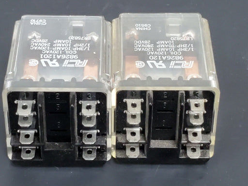 LOT OF 2 ACI 9826A1201 RELAYS COIL: 120VAC