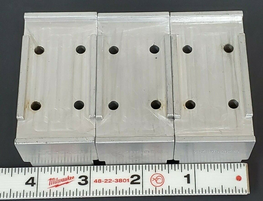 LOT OF 3 REIS GmbH 5205823 GRIPPER JAWS F. RUBBER 40X40X73 SKR 17217-120D