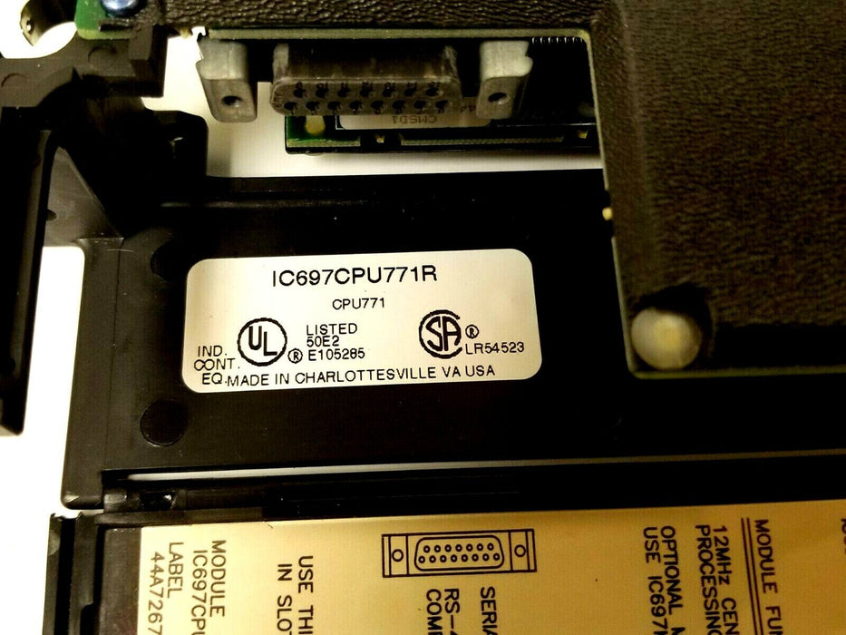 GE FANUC IC697CPU771R CPU MODULE W/ IC697MEM713B 64KB CMOS MEMORY IC697CPU771