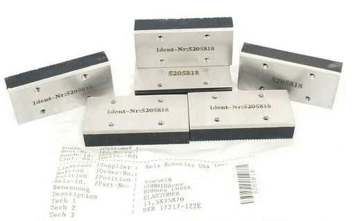 LOT OF 6 NEW REIS ROBOTICS USA 5205818 RUBBER CHEEKS SKR 17217-122E