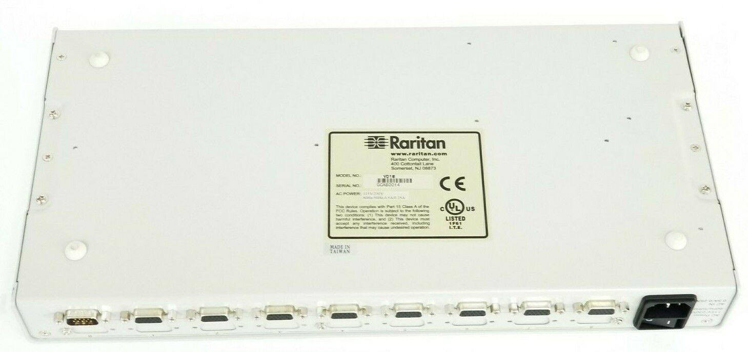 NIB RARITAN MODEL: VD18 VIDEOSHARE CONSOLE 115V/230V 60/50HZ .5A/.25A CMV1MP