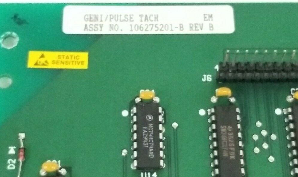 BOSTON FINCOR 106261803-B PULSE TACH. BOARD REV: B 1062753 W/ 105623011 REV: C