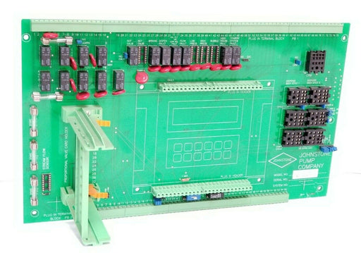 JOHNSTONE PUMP CO. 120-213C MOTHERBOARD A073B W/ (16) G5V-2 24VDC RELAYS 120213C