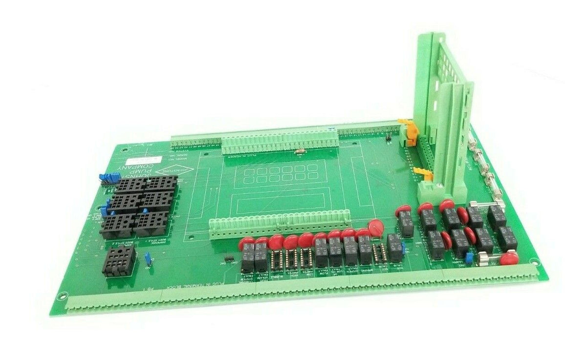 JOHNSTONE PUMP CO. 120-213C MOTHERBOARD A073B W/ (16) G5V-2 24VDC RELAYS 120213C