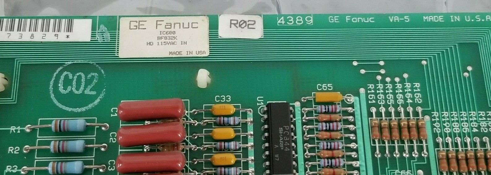 GE FANUC IC600BF832K INPUT MODULE 115VAC ASM. NO. 44A720750-G01 (REPAIRED)