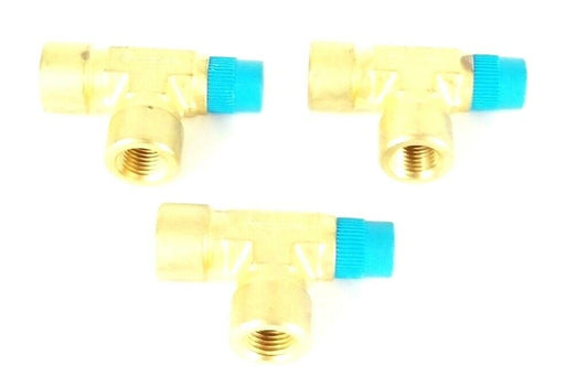 LOT OF 3 NEW SWAGELOK BRASS TEE PIPE FITTINGS 1/2'' IN. X 1/2'' X 1/2''