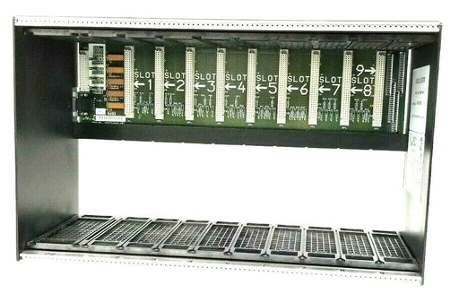 GE FANUC IC697CHS790D REAR MOUNT SLOT RACK 9-SLOT W/ 44A724845-G01 BACKPLANE