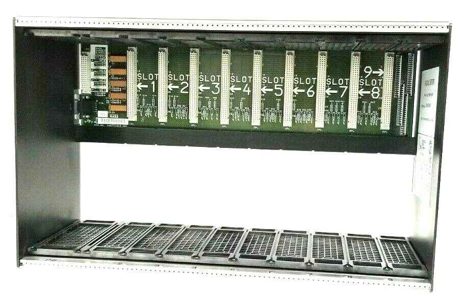 GE FANUC IC697CHS790D REAR MOUNT SLOT RACK 9-SLOT W/ 44A724845-G01 BACKPLANE
