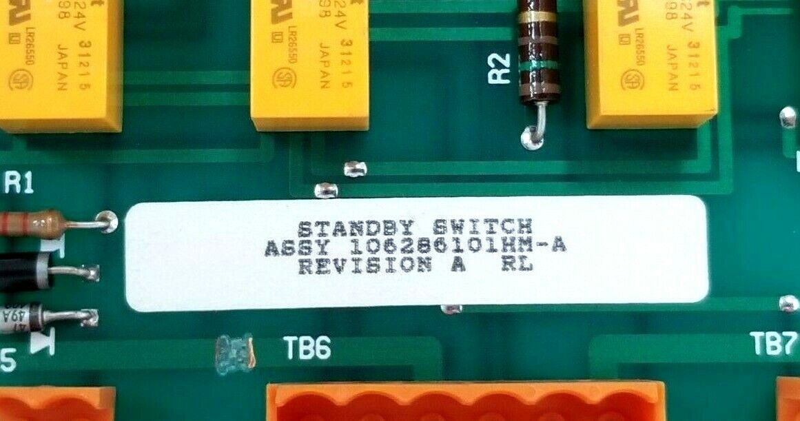 BOSTON / FINCOR 106286101HM-A STANDBY SWITCH BOARD REV: A 106286101HM