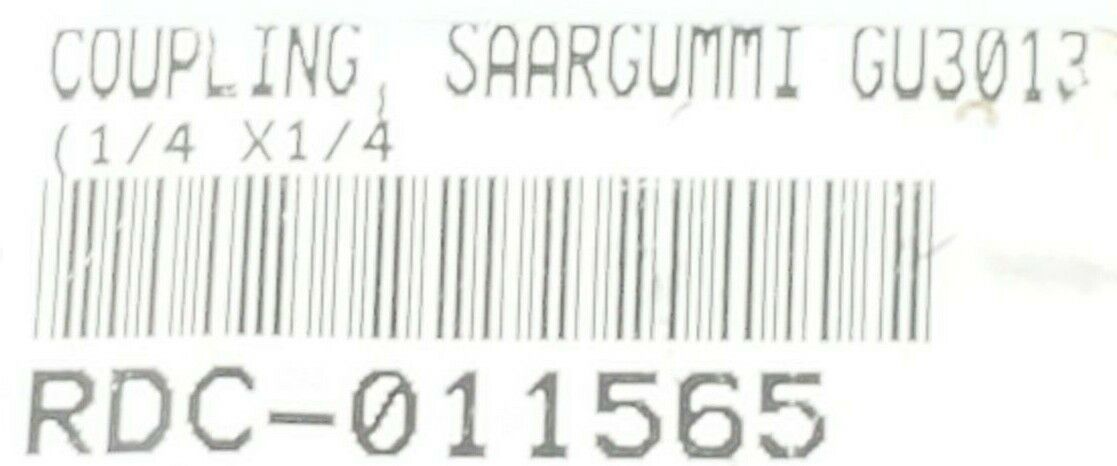 NEW SAARGUMMI GU3013 SPIDER COUPLING 1/4X1/4