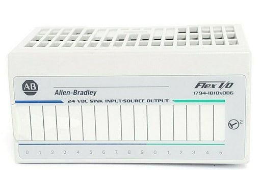 ALLEN BRADLEY 1794-IB10XOB6 FLEX I/O 24 VDC SINK INPUT/SOURCE OUTPUT SER. A