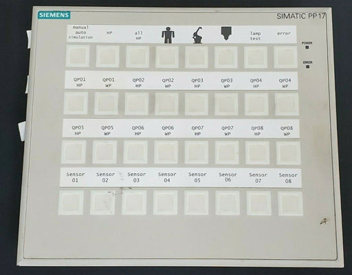 SIEMENS 6AV3 688-4EY06-0AA0 PUSH BUTTON PANEL PP17-II PN, 6AV36884EY060AA0