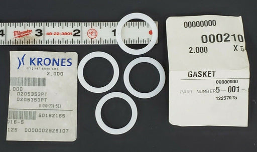 LOT OF 4 NEW KRONES 5-001-69-016-5 GASKETS 5001690165