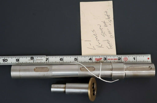 NEW KRONES L-1 FEED SCREW GEAR BOX SHAFT ASSEMBLY, 9.25" LENGTH, L1