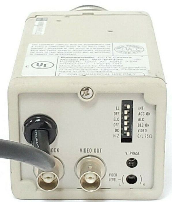PANASONIC WV-BP330 CCTV CAMERA 120V AC, 60HZ, 3.5W, WVBP330 (FOR PARTS)