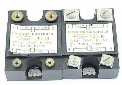 LOT OF 2 CRYDOM D2402 SOLID STATE RELAYS 240 VAC 2.5 AMPS