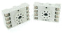 LOT OF 2 IDEC SR2P-06 RELAY SOCKETS 10A, 300V, SR2P06